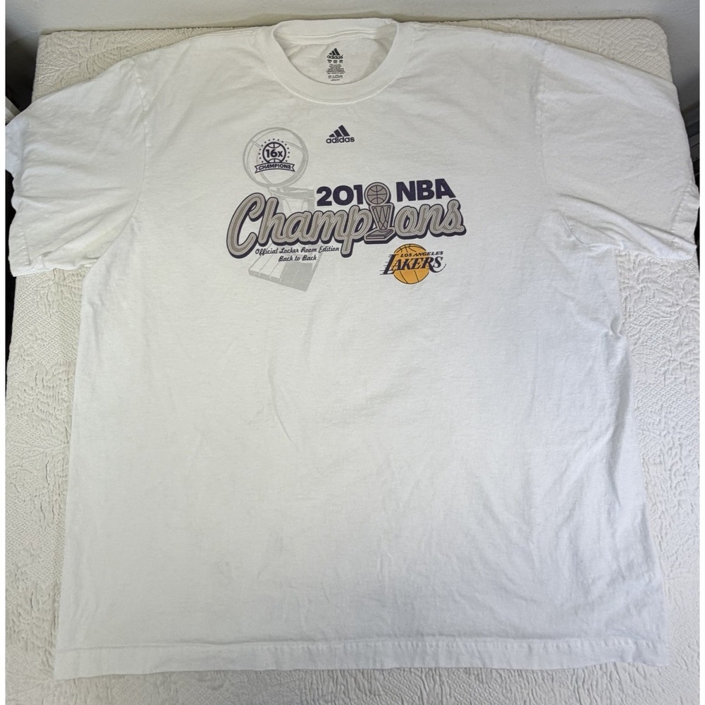 Los Angeles Lakers 2010 NBA Champions Locker Room Edition‎ Adidas 2XL T-Shirt